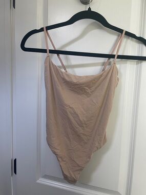 SKIMS Beige Spaghetti Strap Bodysuit